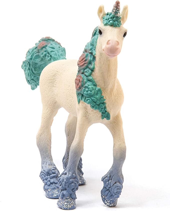 Schleich bayala, Unicorn Toys for Girls and Boys, Flower Unicorn Baby Foal Toy Figurine, Ages 5+