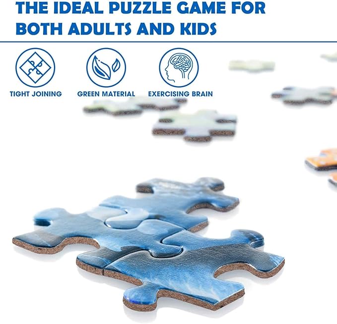 Nattork Jigsaw Puzzles 1000 Pieces for Adults, Families (Sea World) Pieces Fit Together Perfectly