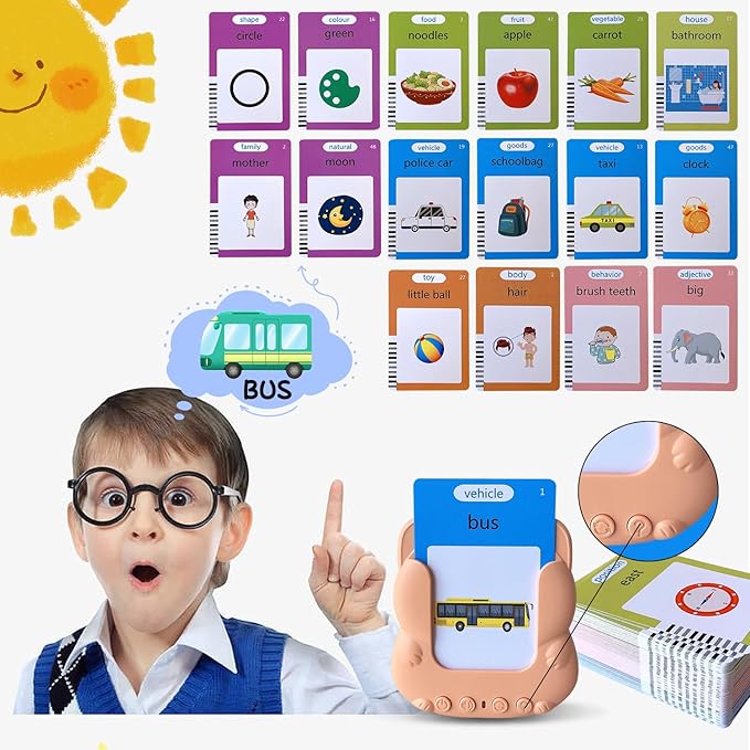 Talking Flash Cards Toddler Toys,Kids Toddler Flash Cards with 224/510 Sight Words,Montessori Toys,Bilingual English-Spanish，Learning Educational Toys for Kids Ages (510 -Sight Words)