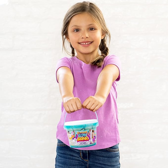 by Horizon Group USA, 1.5 Lbs of Stretchable, Expandable, Moldable Cloud Slime, Non Stick, Slimy Play in A Reusable Bucket, Sand- A Sensory Activity