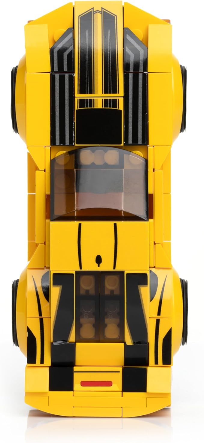 Racing Car Building Block Set. Racing Car Building Blocks for Kids and Adults (Yellow)