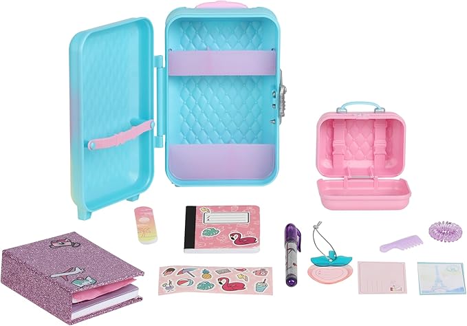 REAL LITTLES My Rainbow Collection, Roller Case, Fridge and Locker Desk Caddies in One Pack! Plus 57 Mini Toy Surprises! | Amazon Exclusive