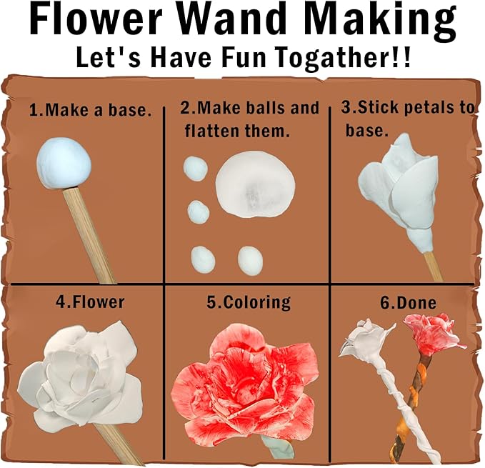 intonly 24 Magic Wizard Wand Making Kit DIY Craft Set for Kids Adult Make Your Own Wands Birthday Party Gift (24set)