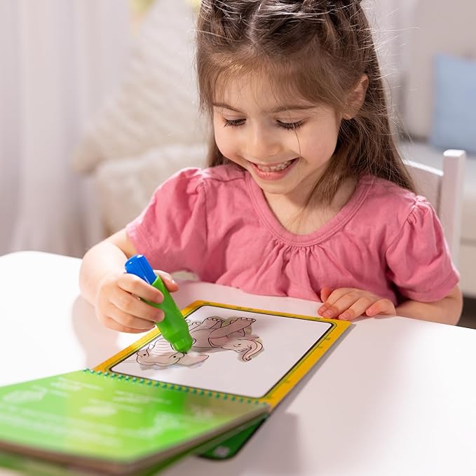 Melissa & Doug On The Go Water Wow! Reusable Water-Reveal Coloring Activity Pad – Jungle - Party Favors, Stocking Stuffers, Travel Toys For Toddlers, Mess Free Coloring Books For Kids Ages 3+