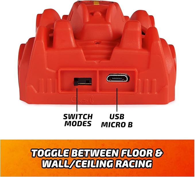 Air Hogs, Zero Gravity Sprint RC Car Wall Climber, Red USB Micro B Rechargeable Indoor Wall Racer, Over 4-Inches, Kids Toys for Kids Ages 4 and up