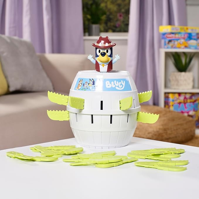 TOMY Games Pop Up Bluey Kids Game - Strategic Preschool Games and Bluey Toys for Family Game Night - Classic Kids Board Games - Kids Toys for 2-4 Players - Ages 4 Years and Up