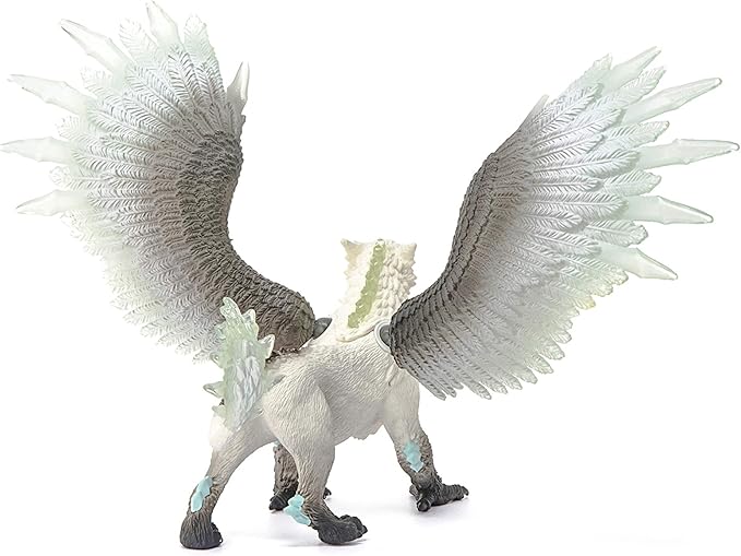 Schleich Eldrador Creatures Ice Monster Griffin Dragon Action Figure - Realistic Majestic Icy Griffin Figurine Toy with Movable Wings, Highly Durable Toy for Boys and Girls, Gift for Kids Ages 7+