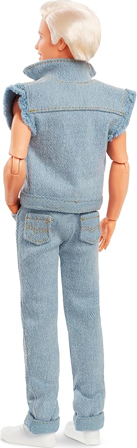 Barbie The Movie Collectible Ken Doll Wearing All-Denim Matching Set with Original Ken Signature Underwear