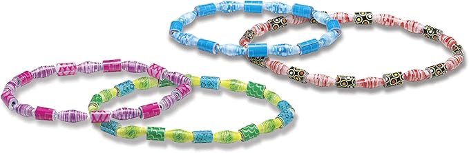 4M Green Creativity Recycled Paper Beads Kit - Arts & Crafts Upcycle Decorative Jewelry Art Gift for Kids & Teens, Boys & Girls Small