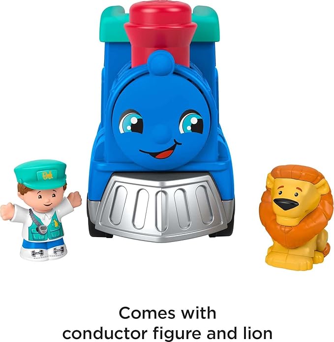 Fisher-Price Little People Toddler Toy Animal Train Push-Along Vehicle with Music Sounds & Figures for Preschool Pretend Play Kids Ages 1+ Years