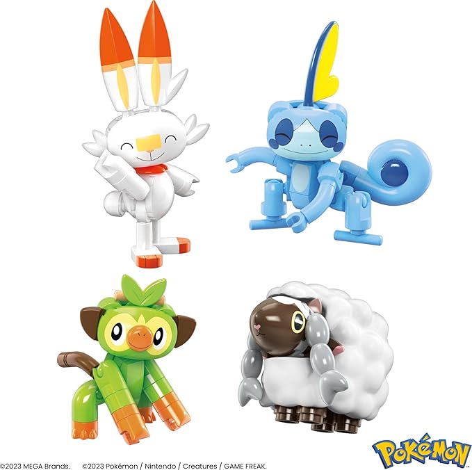 Mega Pokemon Trainer Starter Pack 8 Pokeballs with Characters, 191 Building Blocks, Includes Bulbasaur, Charmander, Squirtle and Pikachu Among Others, Toy +6 Years (HTJ75)