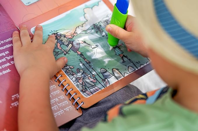 Magic Water Reveal Coloring Pad for Kids and Toddlers Ages 3+, David & Goliath, Mess-Free Coloring Fun with Reusable Pages, Drawing, Traveling Toys (Blood Orange)