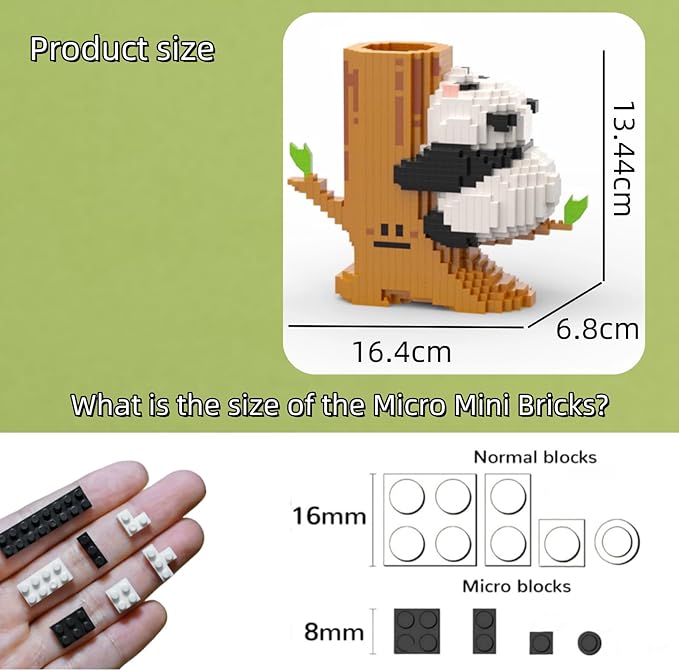 QMEAKMONY Mini Building Blocks Panda Sets Cute Micro Mini Panda Building Bricks for Adults Micro Nano Bricks Perfect Party Favors for Teenagers(1748 PCS)