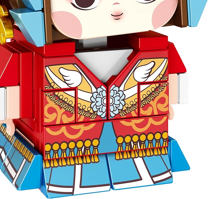 HUADAN Chinese Opera Character Small Building Blocks Model Set, 215pcs Simulation Collection Construction Building Bricks Toy for Kids Adult Age 6+ 96003