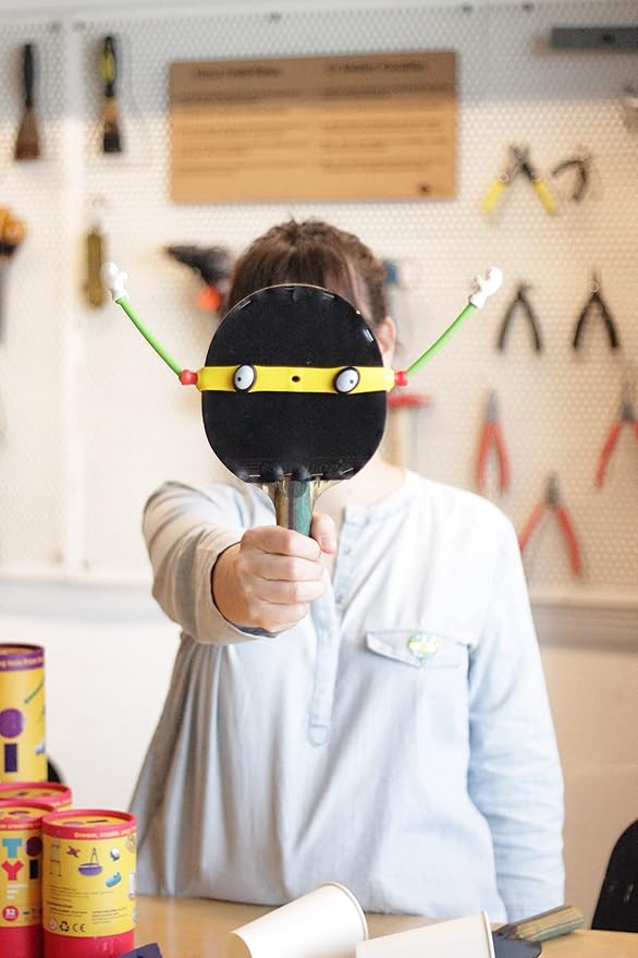 Open-Ended Educational Construction Arts and Crafts Building Toy Kit DIY Imaginative Recycling Toy-Making kit for Kids of All Ages Master 128 Pcs Set