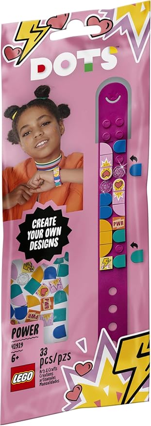 LEGO DOTS Power Bracelet 41919 DIY Creative Craft Kit for Kids Who Like Creative Gifts and Designing Bracelets, Makes an Excellent Gift (33 Pieces)