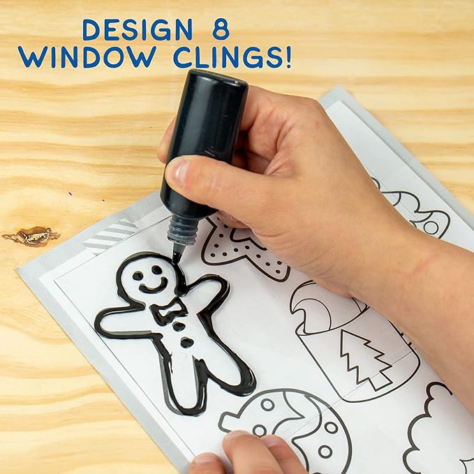 Made By Me Create Your Own Holiday Window Art, Christmas Ornament Kits, Arts & Crafts Activities, Days of Christmas Gifts for Kids Ages - 6+