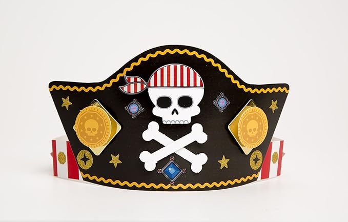 Melissa & Doug Simply Crafty Adventure Hats Craft Kit: Pirate, Viking, Jester, and King