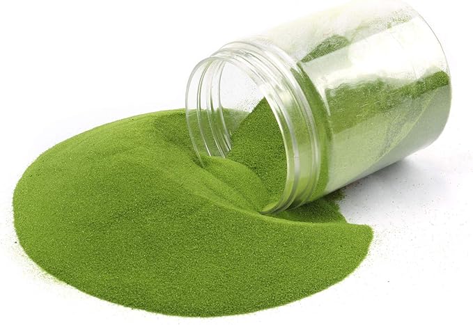 Shiny Stone Colorful Sand,Rainbow Sand,Art Sand,Colored Sand,Craft Sand,Decorative Wedding Vibrant Sand, 250g/0.55lbs/8.81oz for Kids Creativity Wedding Succulent Terrarium Vase (Grass Green)