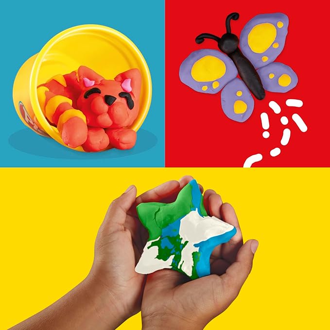 Play-Doh 9 Pack Favorite Color Set, Assorted Colors, 2 & 4 Ounce Modeling Compound Cans, Kids Arts & Crafts, Preschool Toys for 2 Year Old Girls & Boys & Up (Amazon Exclusive)