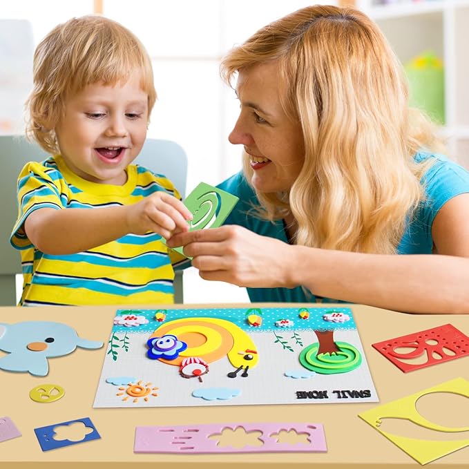 ZMLM Easter Art Craft Gift for Kids Age 3-12: Rainbow Scratch Magic Paper Combo DIY Coloring Drawing Art Set - Party Craft Kit Supply Toddler Preschool Activity Toy Kid Valentine's Day Birthday Gift