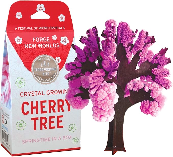 Crystal Growing Cherry Tree | Official Terraformer kit | Grows in Hours | Facts and Instructions Included