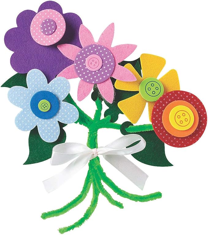 Felt Flower Bouquet Craft Kit - Crafts for Kids and Fun Home Activities