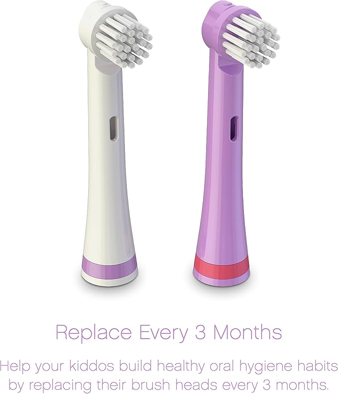 Brusheez Electronic Toothbrush Replacement Brush Heads 2 Pack (Sparkle The Unicorn)