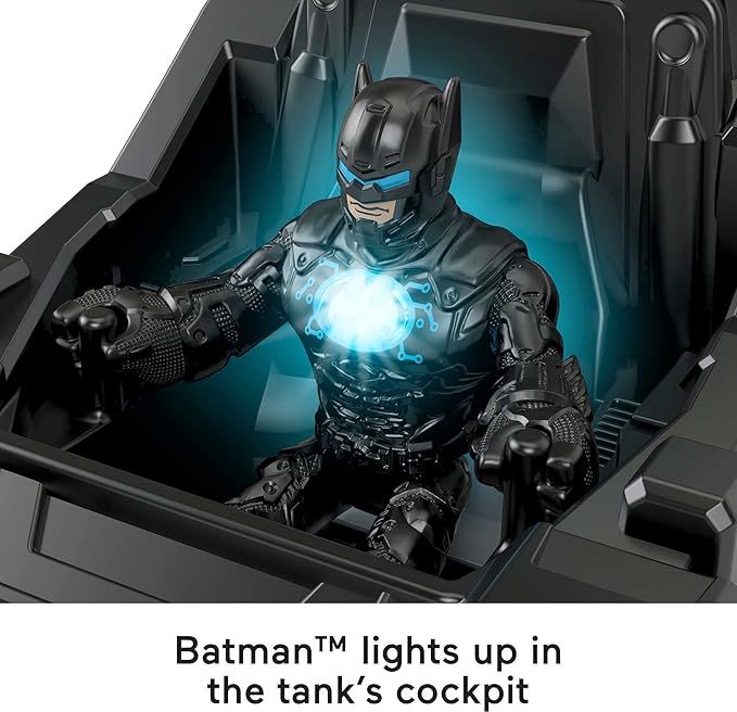 Fisher-Price Imaginext DC Super Friends Batman Toy Bat-Tech Tank Vehicle with Lights for Preschool Pretend Play Kids Ages 3+ Years