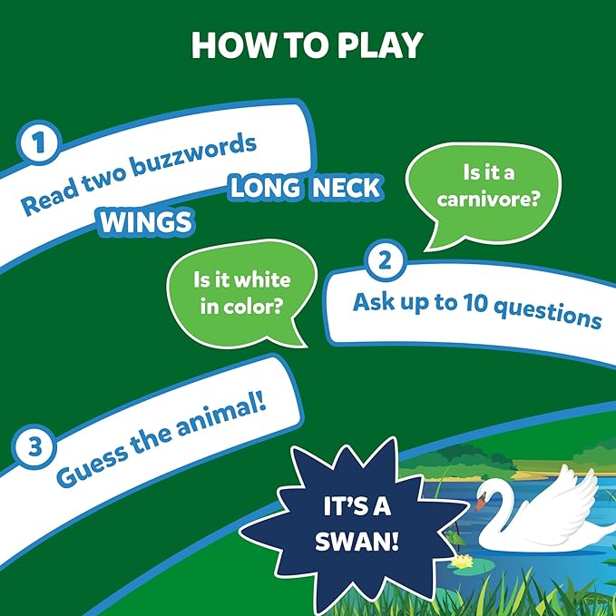 Skillmatics Card Game - Guess in 10 Animal Megapack, Perfect for Boys, Girls, Kids & Families Who Love Toys, Travel Games, Gifts for Ages 6, 7, 8, 9
