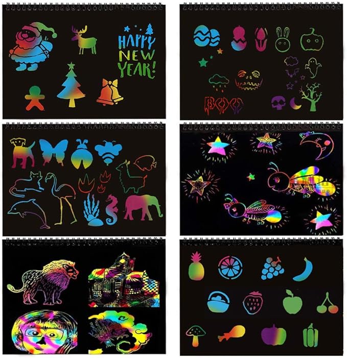 Scratch Art Books for Kids Rainbow Scratch Paper for Best Gifts