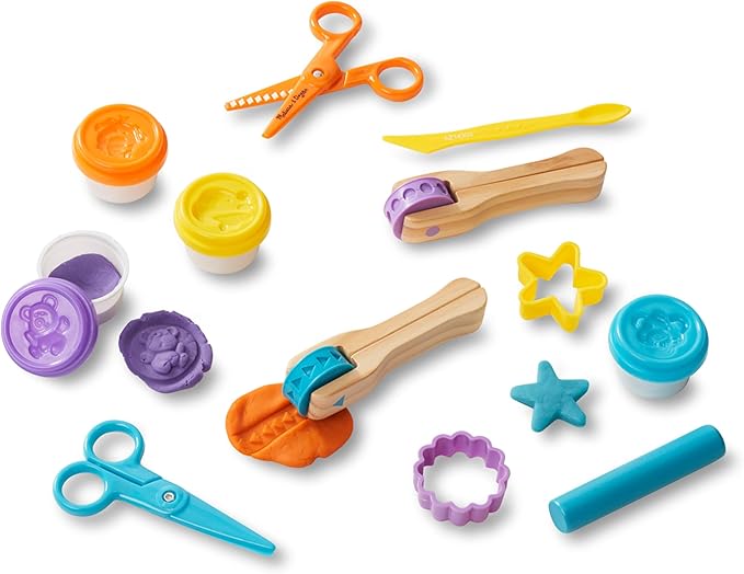 Melissa & Doug Clay Play Activity Set - With Sculpting Tools and 8 Tubs of Modeling Dough - Arts And Crafts For Kids, Clay Kits For Ages 3+