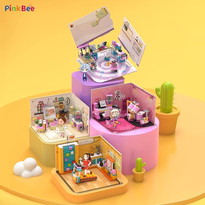 Friends House Building Block Sets, Girls Gym Fitness Room Friendship Playhouse Apartment Bricks Kit Birthday Roleplay Gifts for Old Kids 6+ 6-12 8-12
