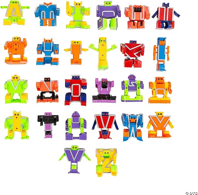 Alphabet Robots for Kids Alphabet Learning Toys, ABC Learning Toys for Kids Ages 3-5, Alphabots Transforming Alphabet Toy Robots for Kids 3-5, Alpha Bots, Carnival Prizes, Christmas Toys