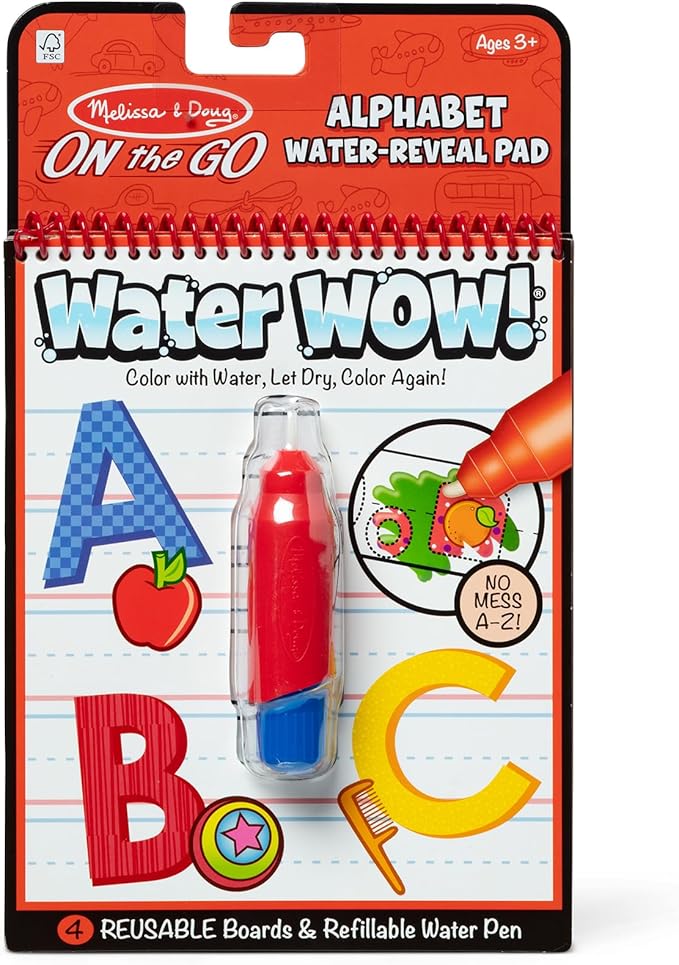 Melissa & Doug On the Go Water Wow! Reusable Water-Reveal Activity Pad - Alphabet - FSC Certified