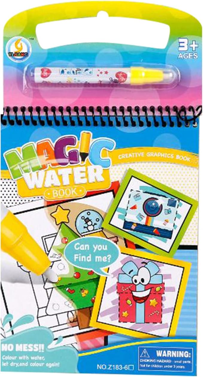 Painting Water Coloring Books Set for kids Water Drawing Coloring Book with Pen Early Educational Toys for Toddlers Boys and Girls 3 PCS（Transportation Tool Sporting and Creative Graphics）