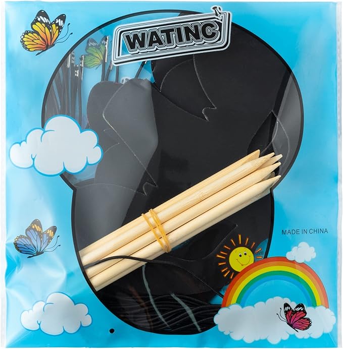 WATINC 24pcs Mardi Gras Scratch Masks for Kids, Carnival Prom Art Craft Kit, Masquerade Party DIY Magic Color Paper Mask, Costumes Dress Up Scratch Off Cards Supplies