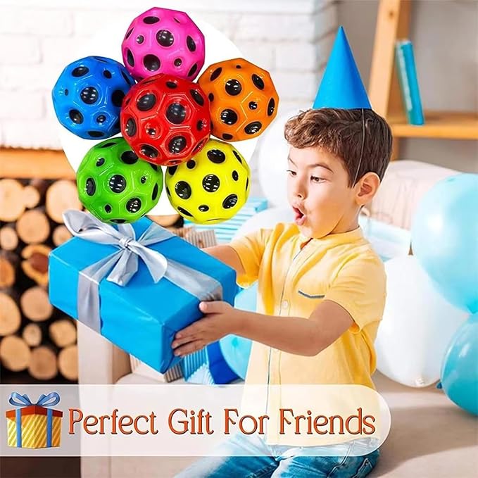 Moon Ball`s Extreme High Bouncing Ball Meteor Moon Ball`s,Rubber Bounce Ball Sensory Ball,Cool Tiktok Pop Bouncing Training Ball for Indoor Outdoor Play,Easy to Grip & Catch