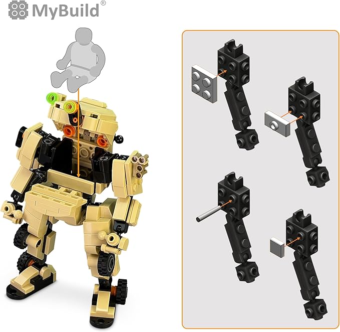 MyBuild Mecha Frame Armed Forces Stryker 5020 - Desert Armor Robot Blocks Toy Building Bricks for Children to Adult Mech Fans