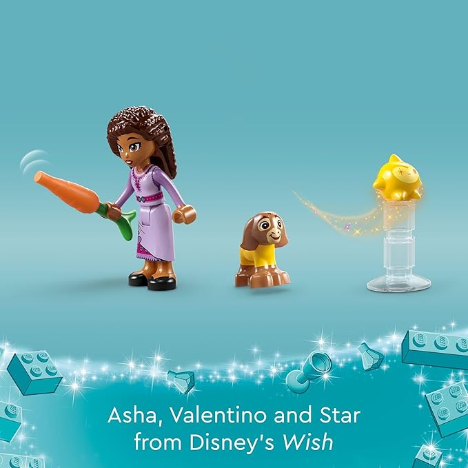 LEGO Disney Wish: Asha in The City of Rosas 43223 Building Toy Set, A Buildable Model from The Disney Movie to Inspire Adventures and Creative Play, A Fun Gift for Kids and Fans Ages 6 and up