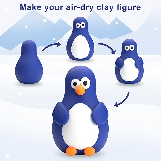 FlyFlag Air Dry Clay - 36 Colors, Soft & Ultra Light, Modeling Clay for Kids with Accessories, Tools and Tutorials