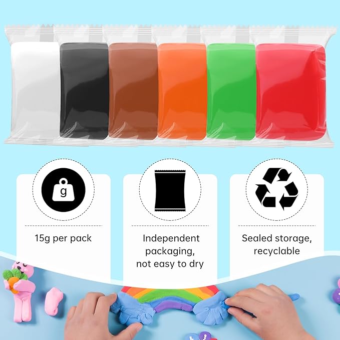 Air Dry Clay, 36 Packs Brown Air Dry Foam Clay, Foam Clay, Crafting Clay, Moldable Foam Clay Super Light Weight Air Dry Clay Perfect Clay for Arts Crafts