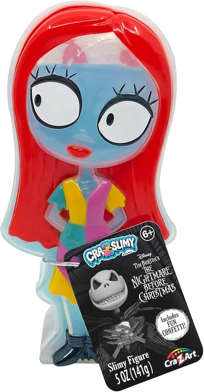 CRA-Z-Slimy The Nightmare Before Christmas Sally Slime Toy - Glossy, Stretchy, Sally Slime with Heart Shaped Confetti Mix-Ins for Boys and Girls, The Nightmare Before Christmas Kids Toy Gift