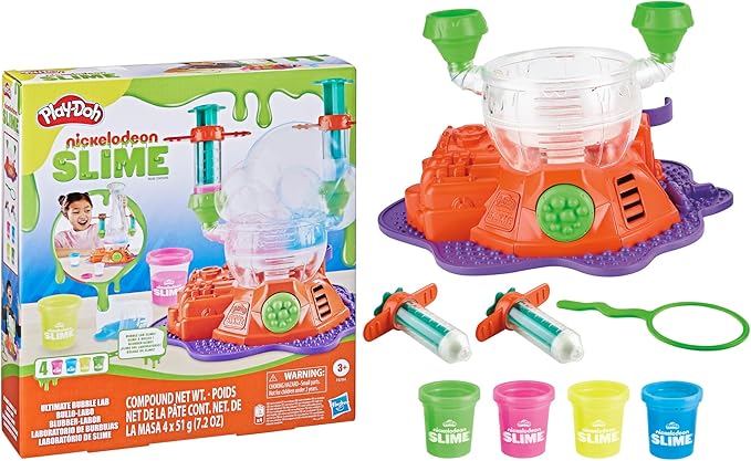 Play-Doh Ultimate Bubble Lab Playset with Nickelodeon Slime Brand Compound, Tactile Sensory Toys for Girls and Boys 3 Years and Up, Kids Arts and Crafts
