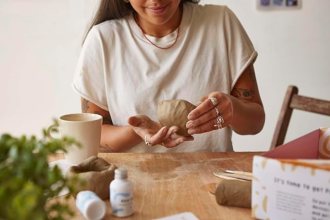 Pott'd Extra Pack of Premium Air-Dry Clay (1kg) - Pottery for Beginners, Air Dry Modelling Clay, Adult Pottery Kit
