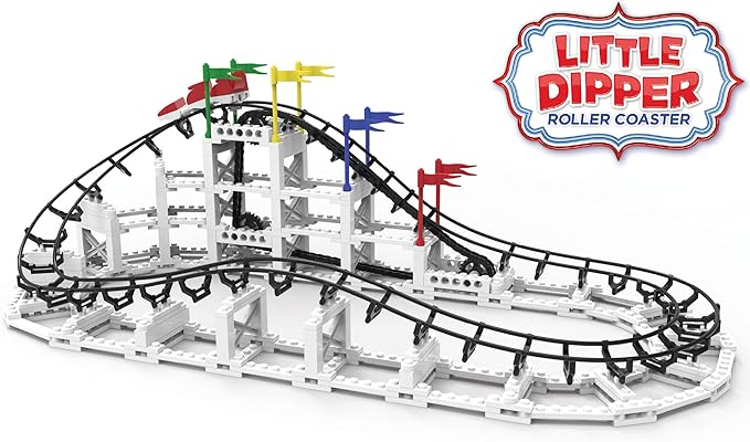 Little Dipper - 324 Pcs, Building Brick Set, Gravity Powered Roller Coaster Model, Promotes STEM Learning