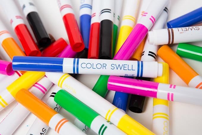 Color Swell Washable Bulk Markers 10 Boxes of 8 Vibrant Colors Are Perfect for Teachers, Kids, Parties, and Classrooms