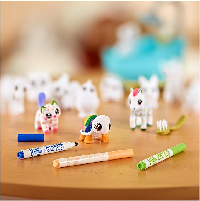 Crayola Scribble Scrubbie Pets Mega Set (25+ pcs), Reusable Pet Care Toy, Toys for Girls & Boys, Gift for Kids, Ages 3, 4, 5