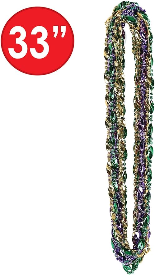Mardi Gras Swirl Beads