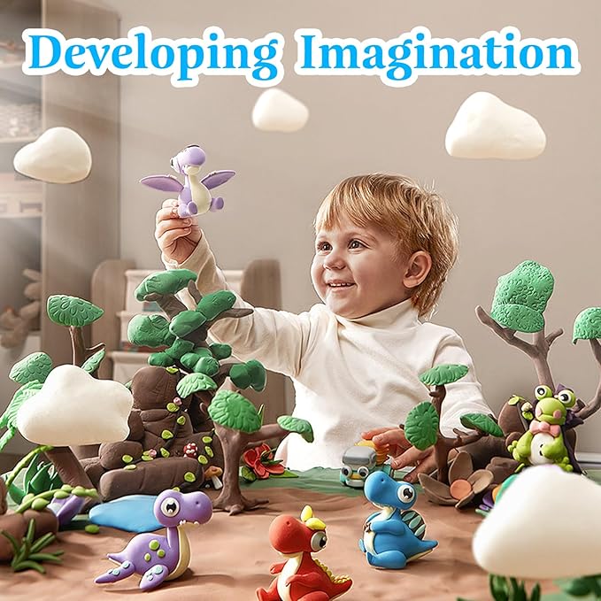 Modeling Clay Kit - 24 Colors Air Dry Ultra Light Clay, Magic Clay, DIY Molding Clay for Kids, DIY Clay Kit with Sculpting Tools, Decoration Accessories, Kids Art Crafts